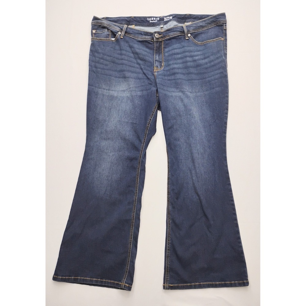 Torrid Jeans Luxe Slim Boot Super Stretch Women 24R Boot Cut Dark Wash